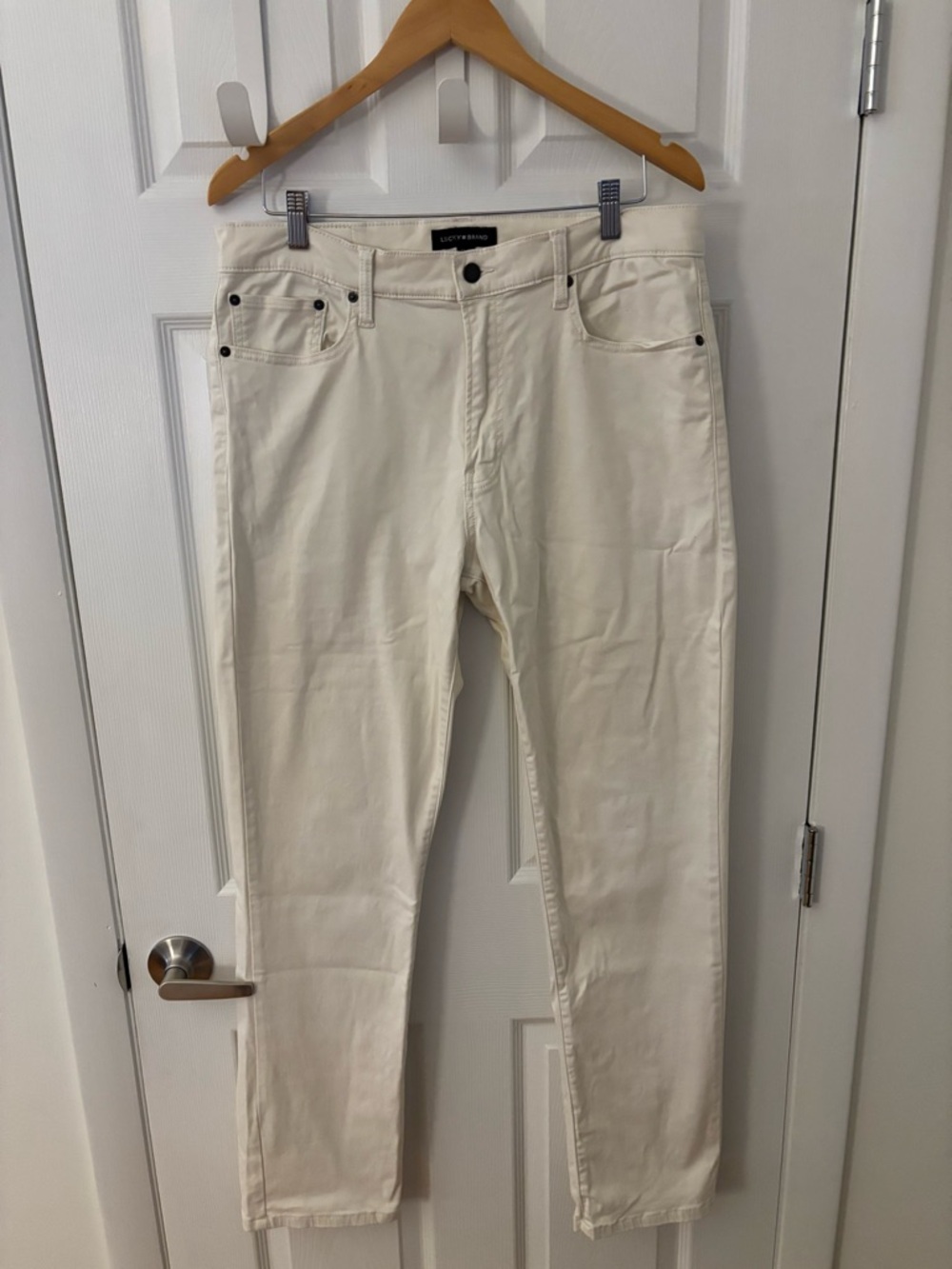 Lucky Brand Men's Off-White Slim Straight Jeans